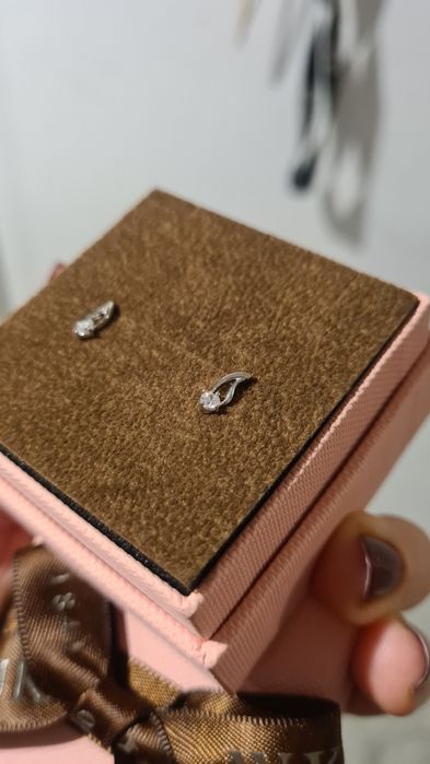 Kolczyki W.Kruk srebro 925 cyrkonia