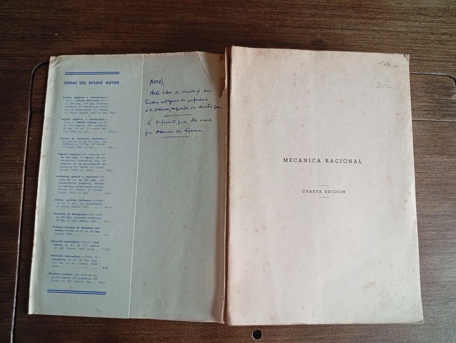 livro "Mecánica Racional"