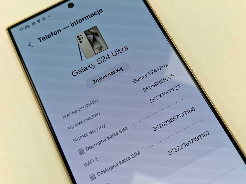 Samsung Galaxy S24 ULTRA/ 12GB/ 512GB/ Titanium Yellow/ Grade A + łado