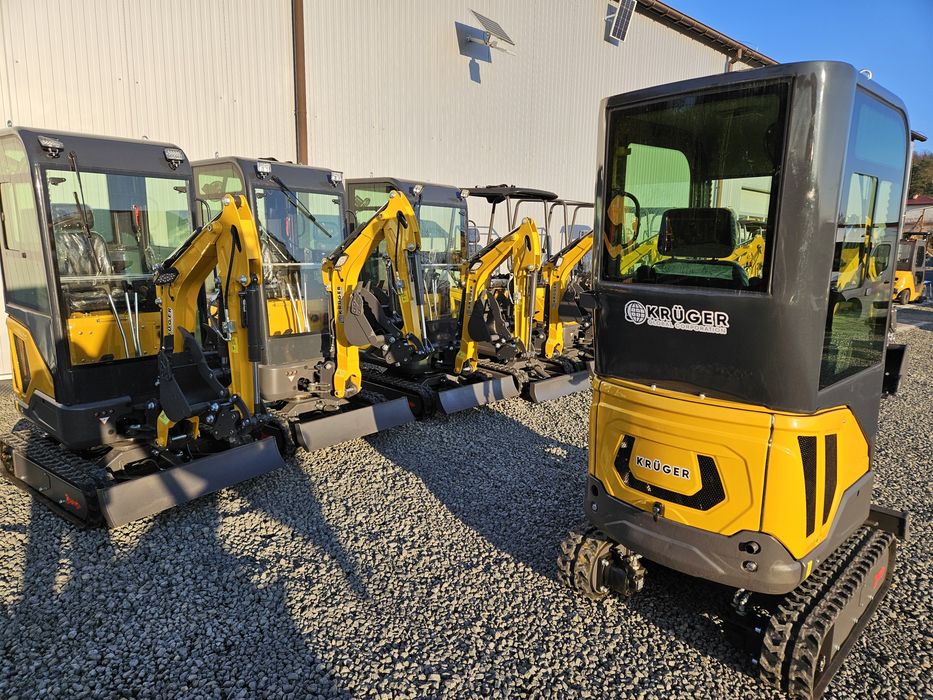 Koparka minikoparka KRÜGER XKW 16 ,kabina, diesel 1600 kg ,KUBOTA  D72