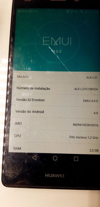 Telemóvel Huawei ale-l21 usado ler discrição..