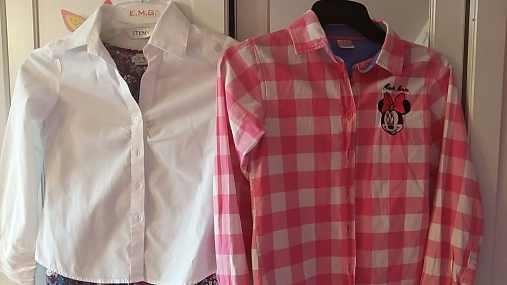 Bluzka bluzeczka biała i minie mous