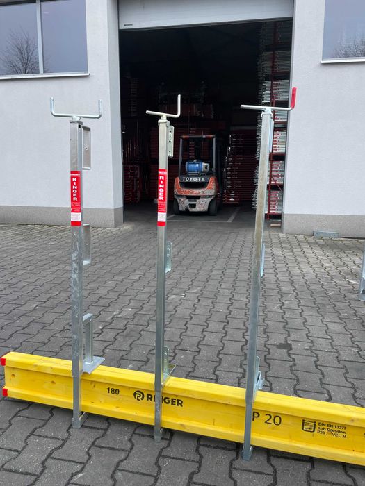 Poręcz ściskowa barierka BHP szalunkowa zabezpieczająca słupek poręczy