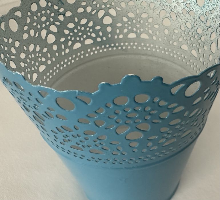 Vaso em aço azul Skurar IKEA