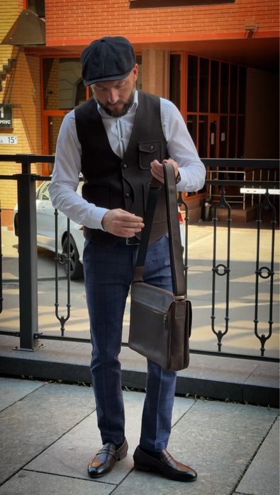 Чоловіча шкіряна сумка мужская кожаная на подарок мужчине сумки кожа