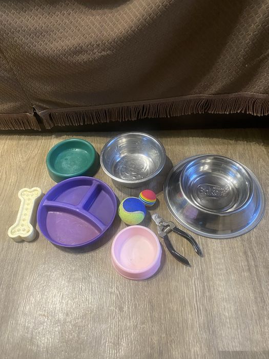 Миски для собак, кошек, когтерез, кусачки, игрушки