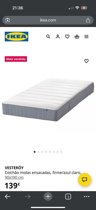 Colchão de solteiro com molas