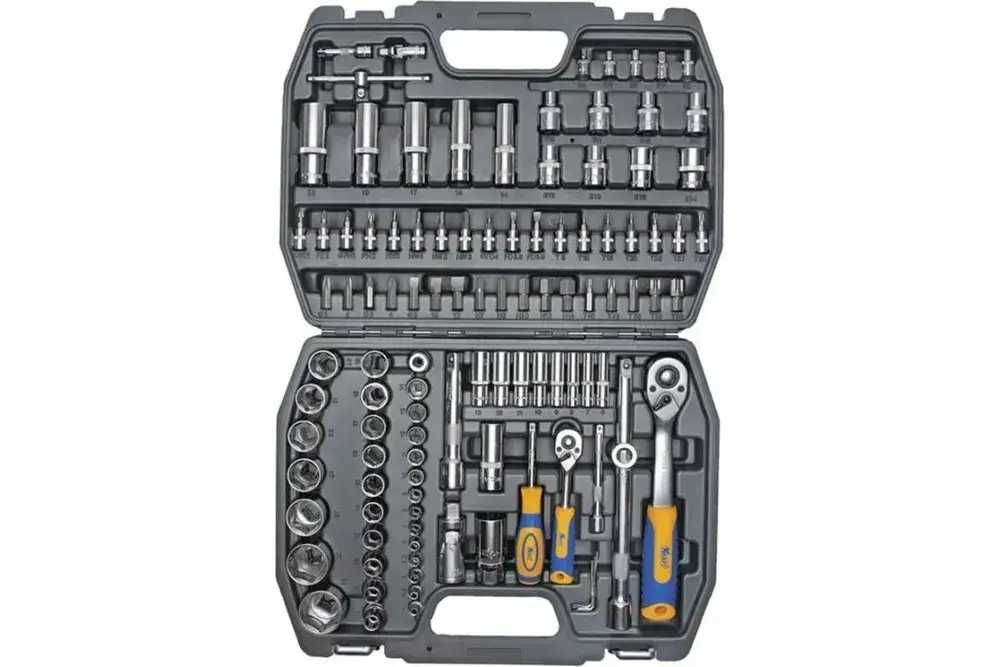 Набір інструментів KRAFT 108 од хром-ванадій набор головок ключей PL