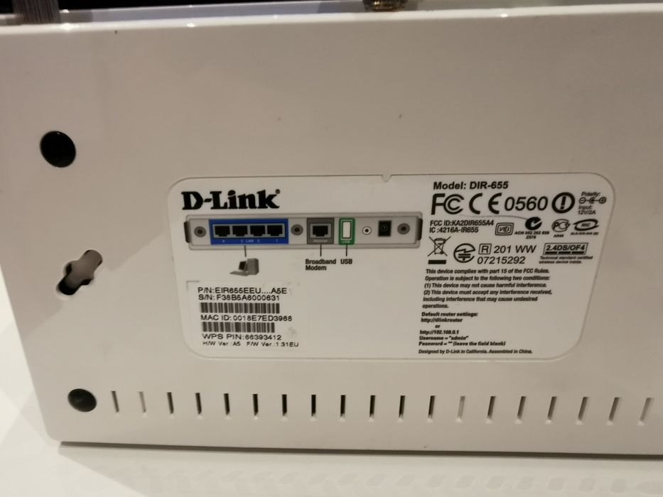 Router d link dir 655
