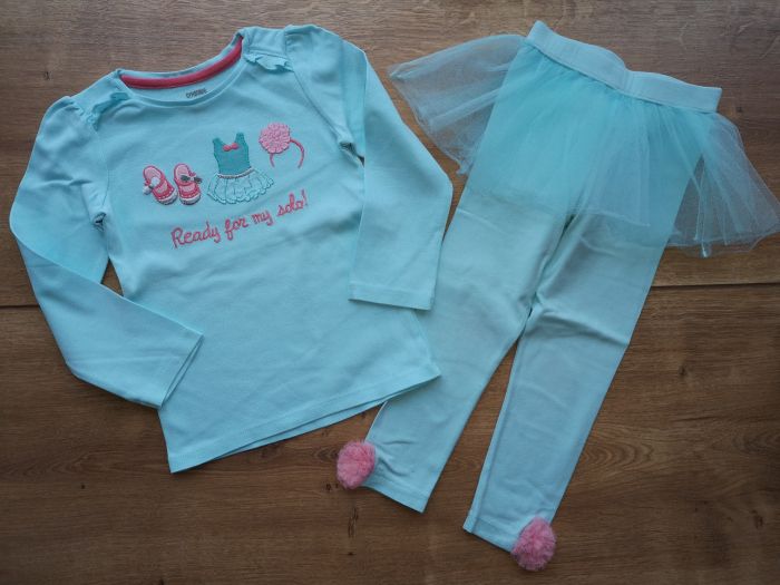 GYMBOREE komplet bluzeczka i legginsy tutu Snowflake Glamour 3T
