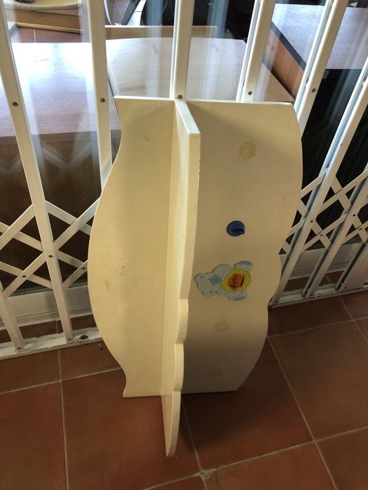 Prateleira madeira maciça, pintado branco