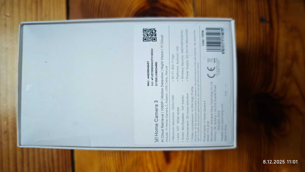 Kamera IP Xiaoyi Yi Home Camera 1080p WiFi IR