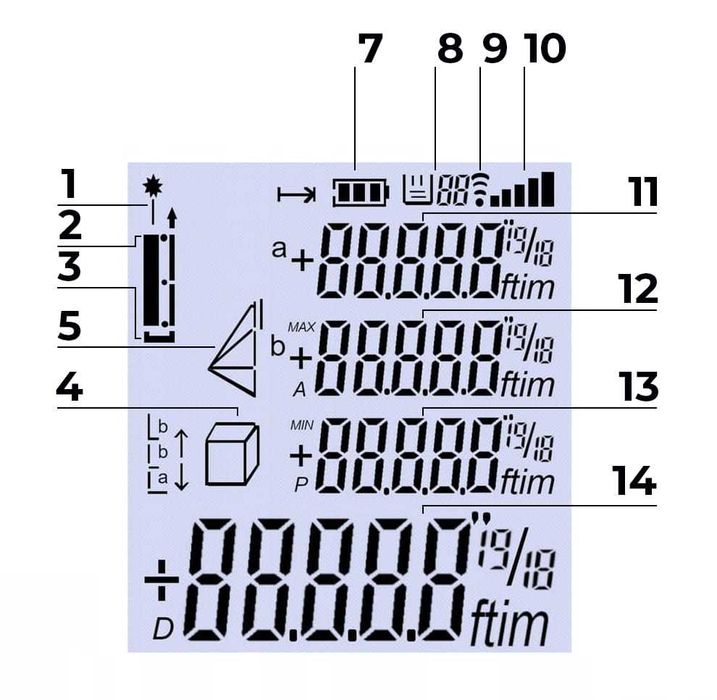 KRAFT&DELE Dalmierz Laserowy Cyfrowy Miernik Odległości 40m KD10405