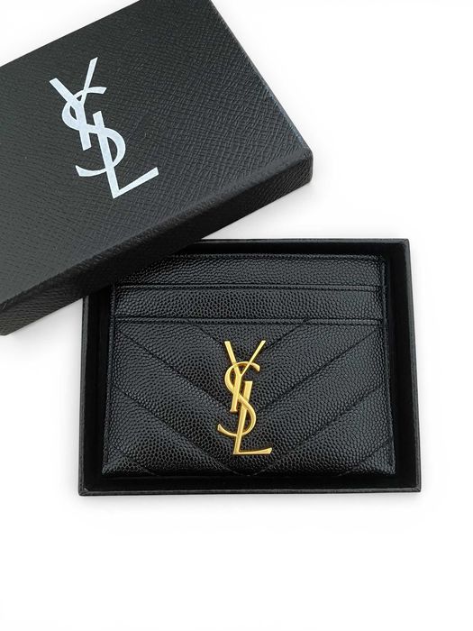 Ysl yves saint laurent slp card holder portfel czarny