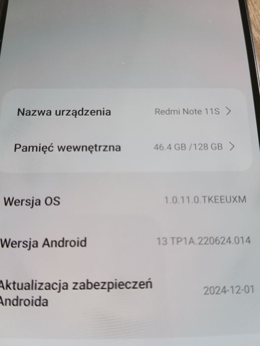 Redmi Note 11s 6GB/128GB stan idealny.