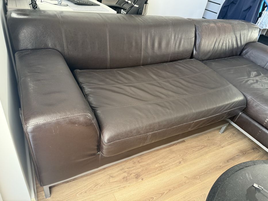 Narożnik ze skóry 165x256 cm