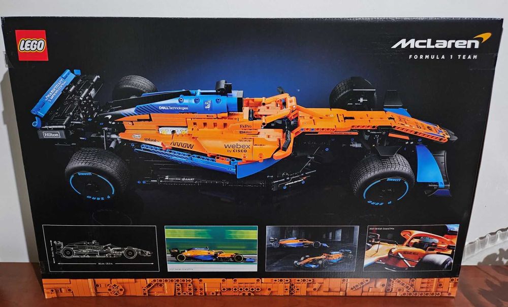 LEGO 42141 McLaren Fórmula 1, Primeira edição, versão Pirelli