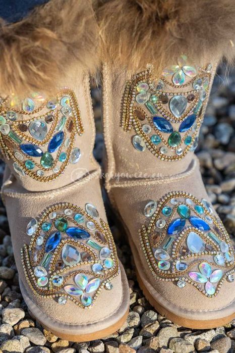 Krótkie przejściowe zamszowe śniegowce emu z jenotem 38/40/41/42