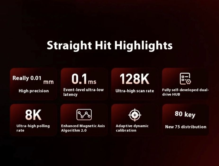 Магнитная механическая игровая клавиатура mchose jet 75 rapid trigger