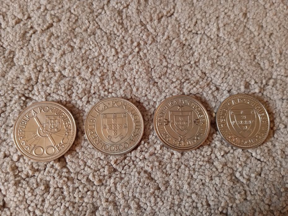 Lote 4 Moedas 100 Escudos Descobrimentos (I Série) – Excelente Estado