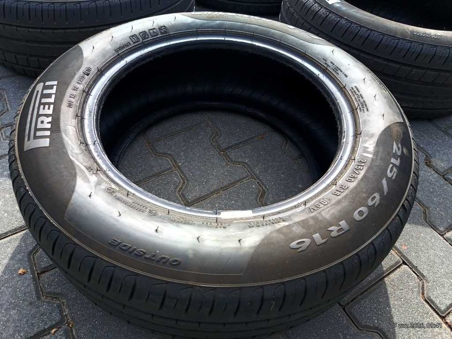2020r 4Opony Letnie 215/60/16 99V PIRELLI Cinturato P7 Extra-Load ECOIMPACT Italy Bieżnik~5,5mm