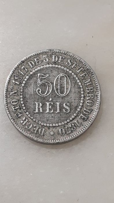 Moeda 50 réis 1886 Brasil