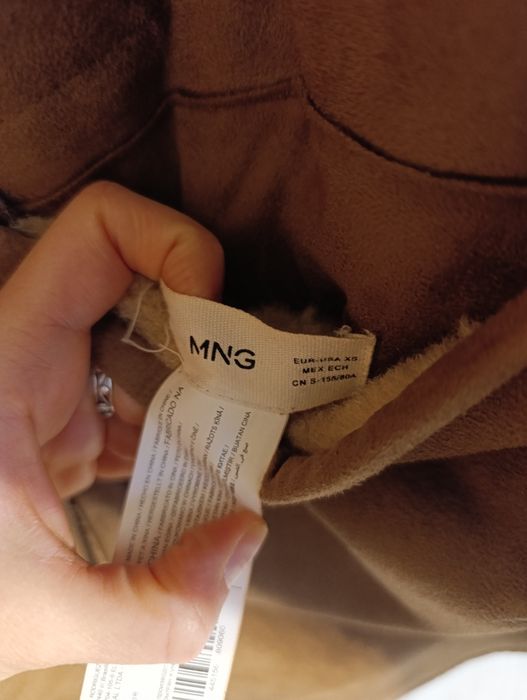 Kożuszek kożuch Mango dwustronny rozmiar 34 xs