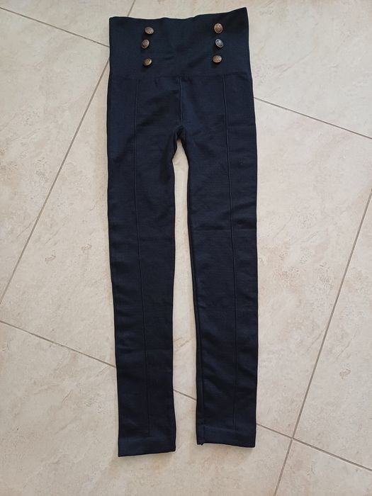 Getry leginsy czarne ocieplane roz.S  NOWE