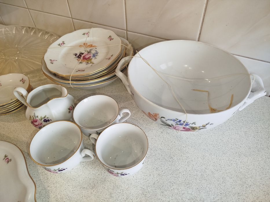 Набор посуды винтажный Богемия Чехословакия  Антуанетта новая