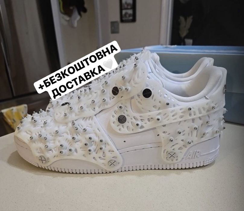 ДОСТАВКА 1-2 ДНІ‼️Nike Air Force Swarovski White(Білі),сваровскі,air f