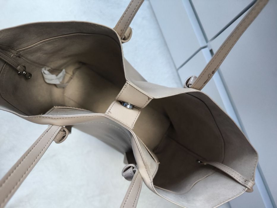 ZARA shopperka na ramię lub do ręki jasna beżowa duża i pojemna