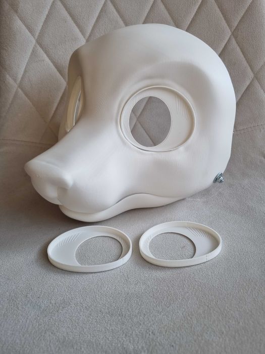 Furry fursuit mask base maska cosplay fox fursona therian anthro