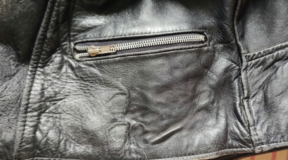 Шкіряна косуха з фурнітурою від YKK