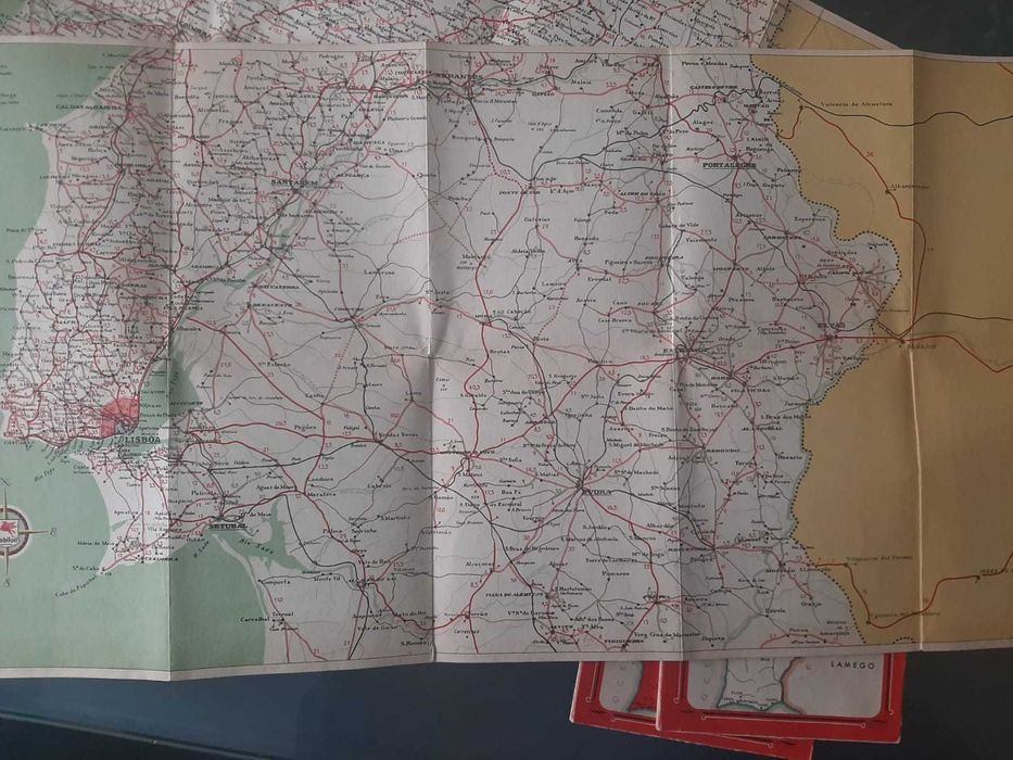 Mapas – Carta Itinerária de Portugal 1948 (4 mapas)