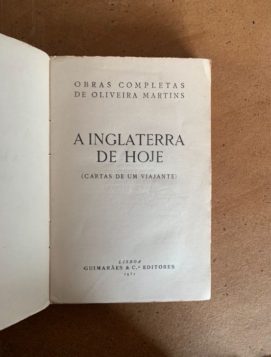 A Inglaterra de Hoje - Oliveira Martins