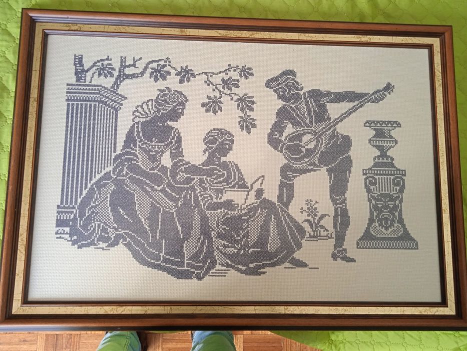 Quadro feito em ponto cruz64752387448065120