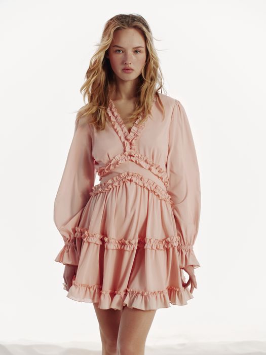 Сукня пудрова-ніжно рожева Shein