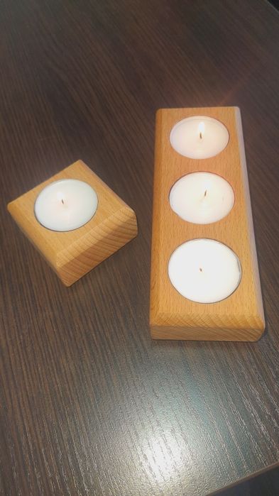 Подсвечники деревянные для свечей