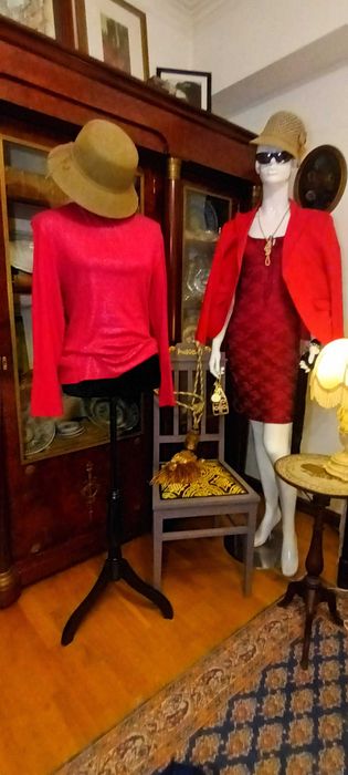 Cadeira de sala de estar/entrada pintada à mão acolchoada com veludo