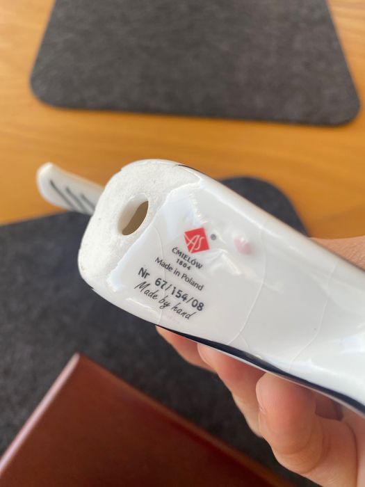 Ćmielów figurka Relax i mahoniowa szkatułka