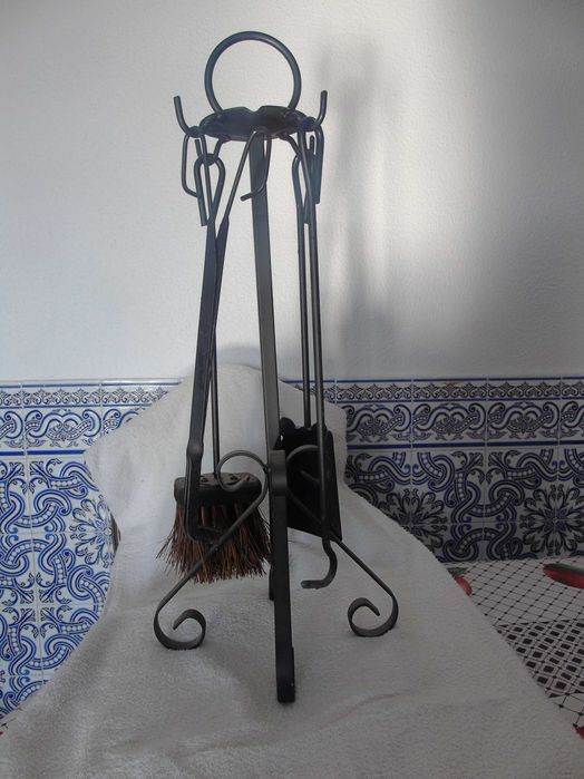 acessórios para lareira ou salamandra em ferro fundido
