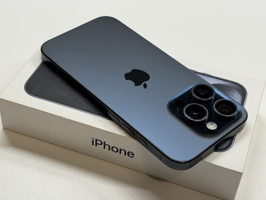 Apple iPhone 15 Pro 128 GB Niebieski | Stan BDB | Bateria 78% | 100% Sprawny | Komplet | Bez Blokad | Oryginał