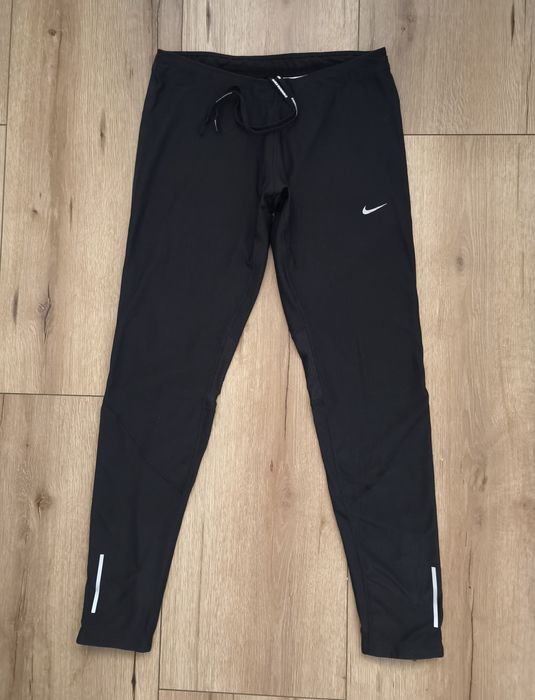 Nike Dri-Fit Running męskie czarne spodnie sportowe leginsy w rozmiarze L