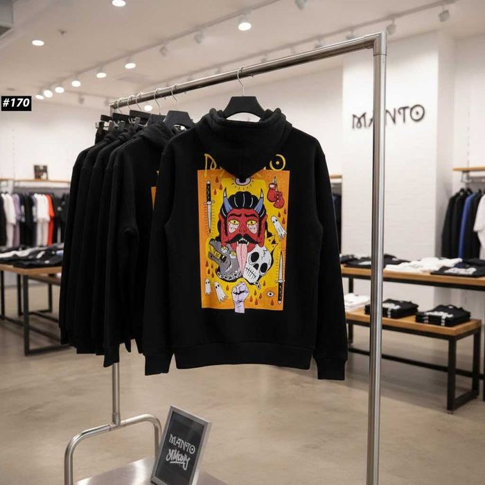 С М Л ХЛ // Худи черное MANTO Stomp // Разные Принты // МАНТО Стомп