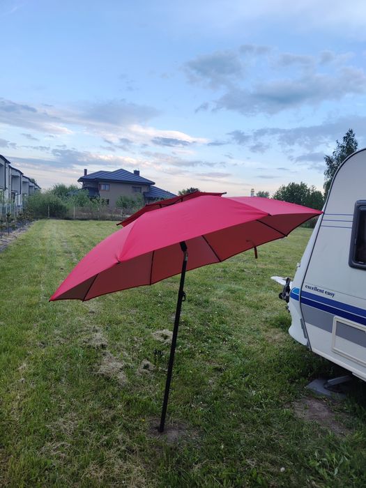 Parasol WINDPROFI czerwony wł. szkl. 200cm