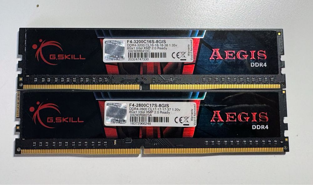 Kit Memória RAM 16GB (2x8GB) DDR4 G.Skill Aegis (3200 + 2800MHz)