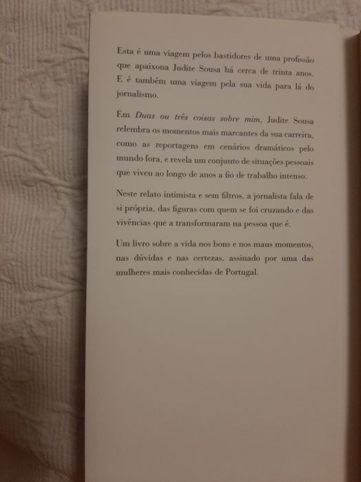 Livro "Duas ou três coisas sobre mim "