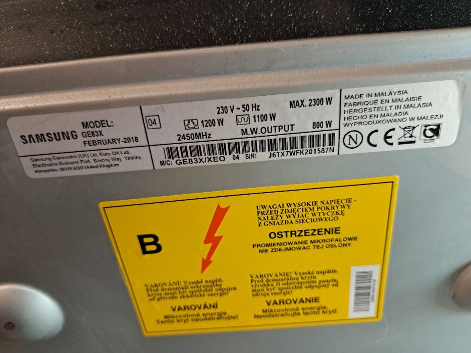 Kuchenka Samsung uszkodzona