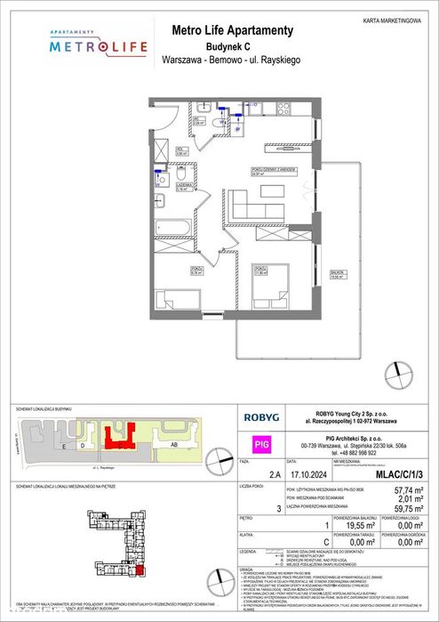 3-pokojowe mieszkanie 57m2 + balkon Bezpośrednio