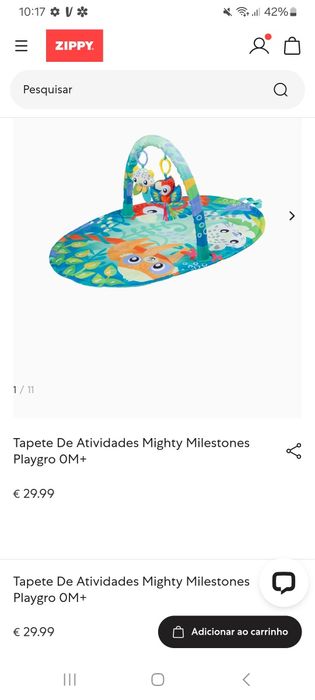 Tapete de atividade Playgro 0+